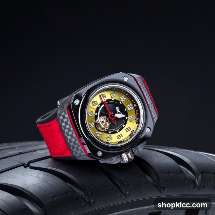 Luxury Watch on Tire