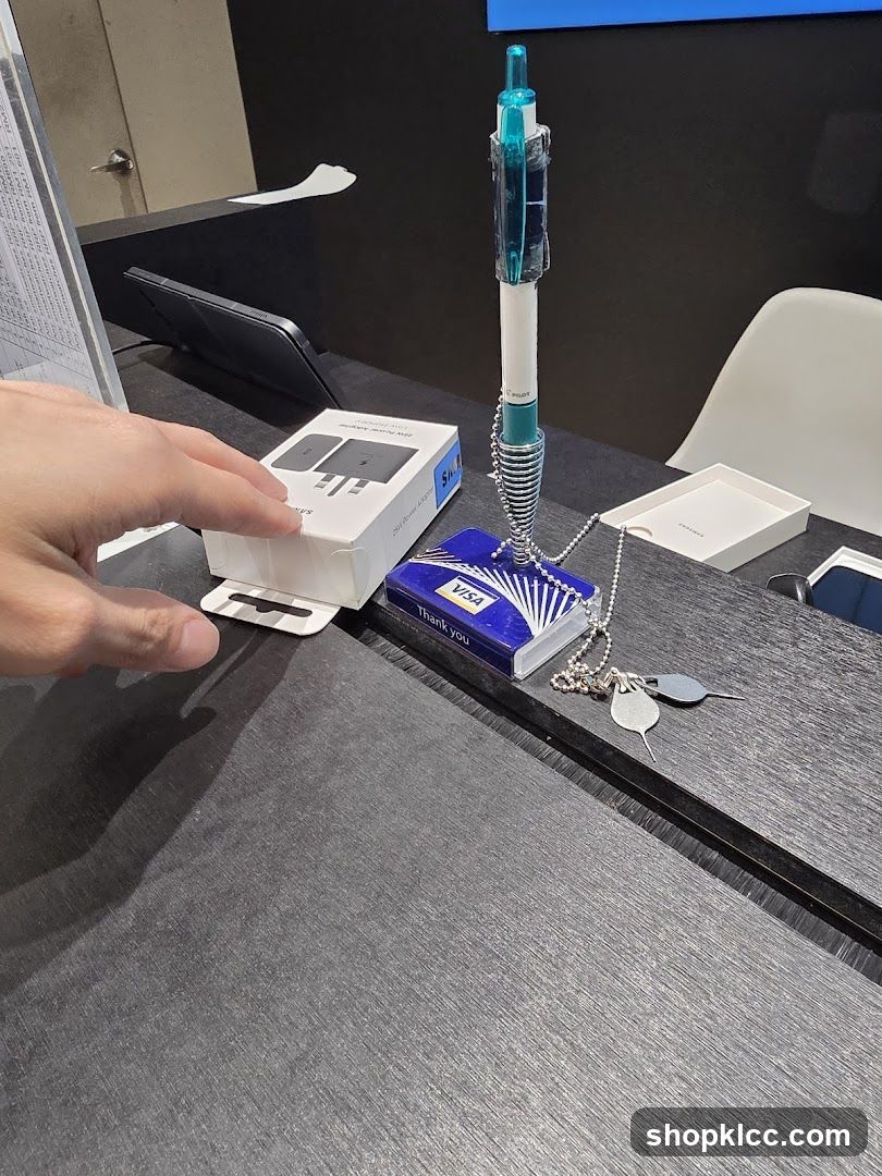 Countertop Display with Electronics Accessories