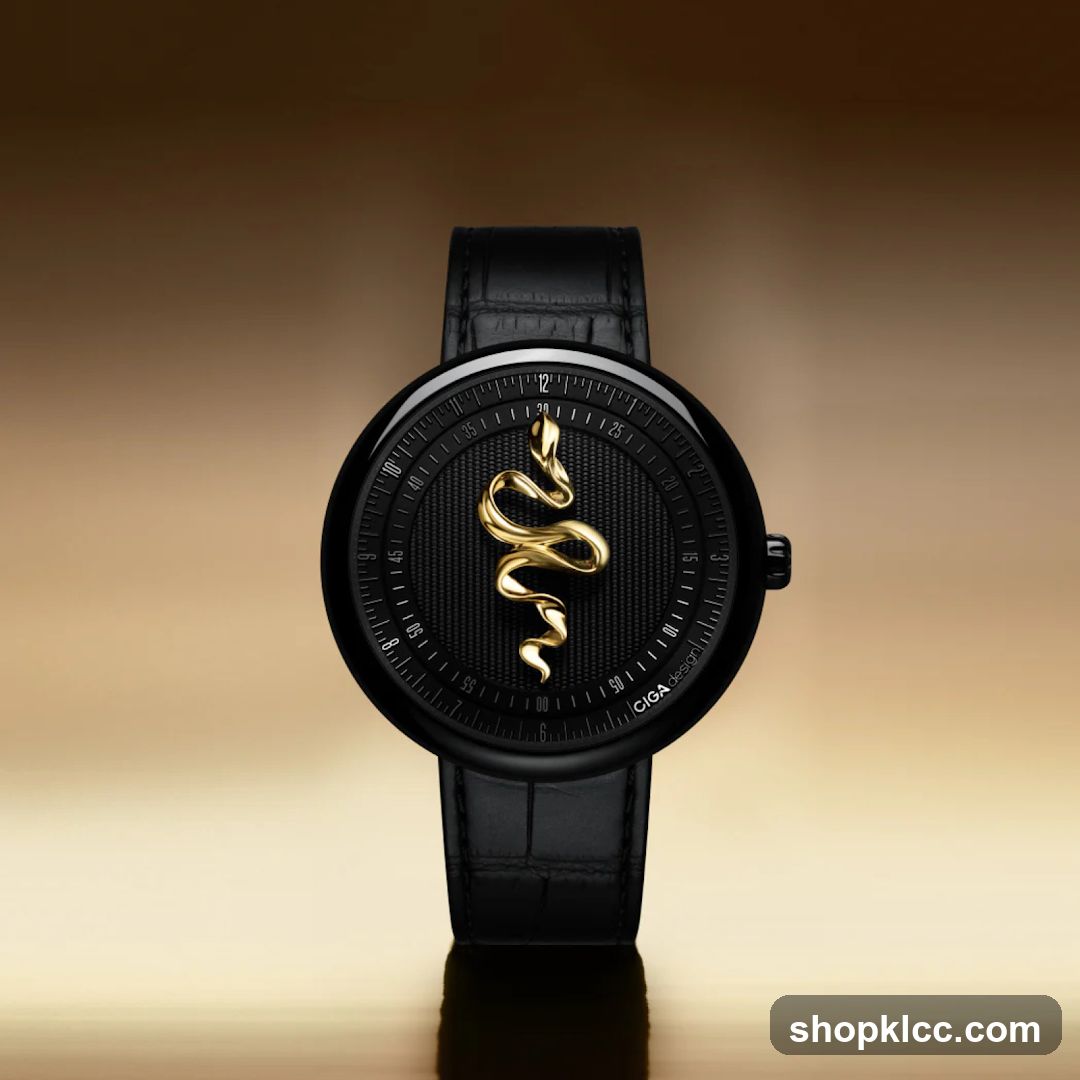 CIGA Watch with Golden Snake Design