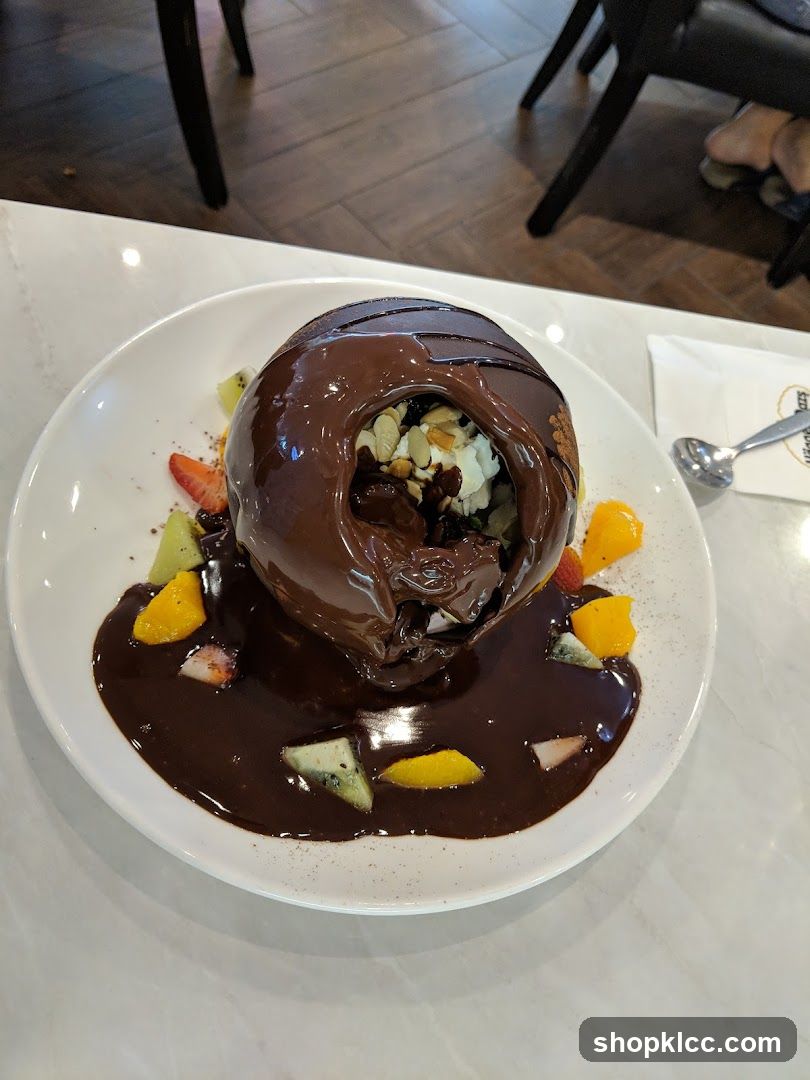 Chocolate Lava Cake with Fruit