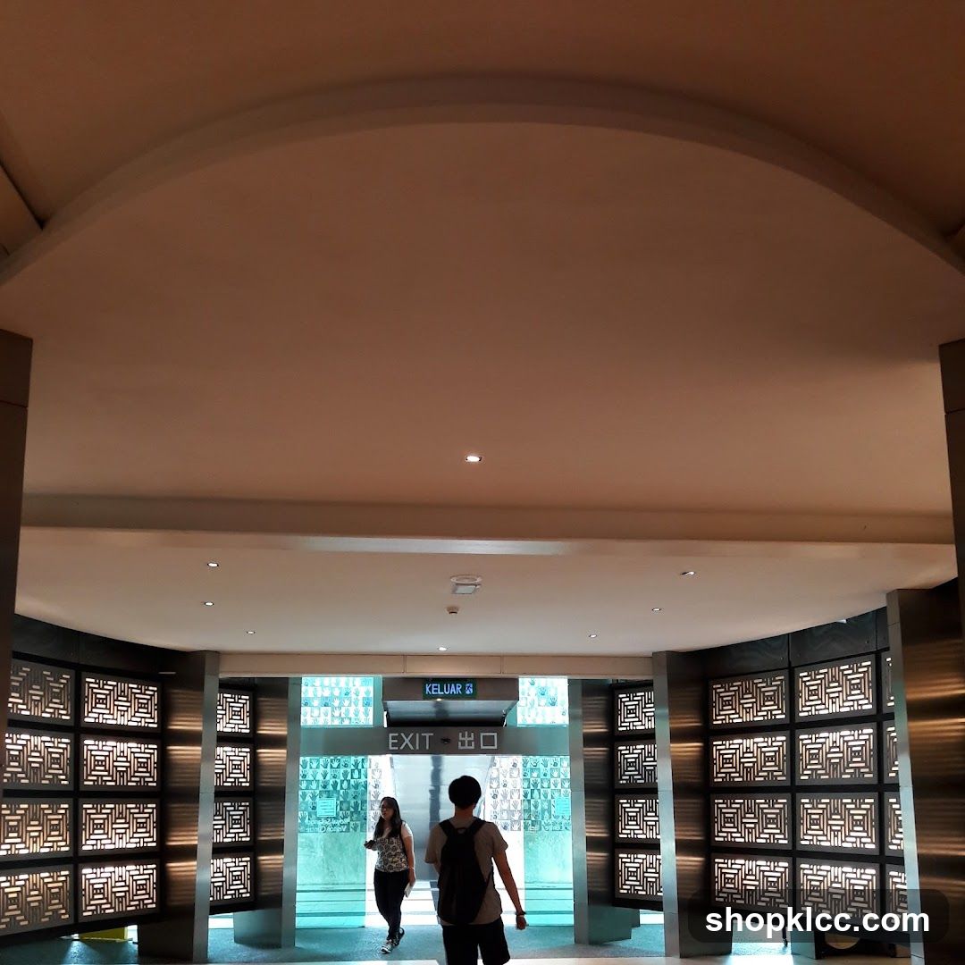 Interior Exit Area with Decorative Walls