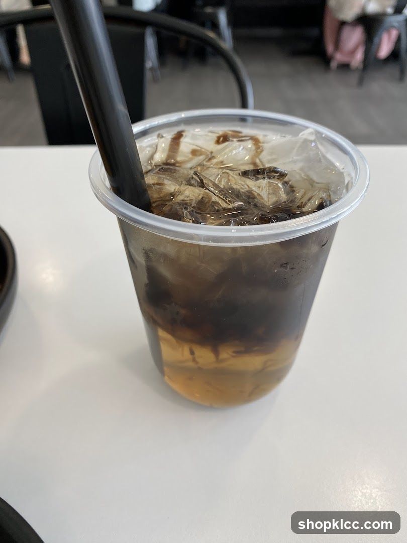 Iced Tea with Chocolate Drizzle