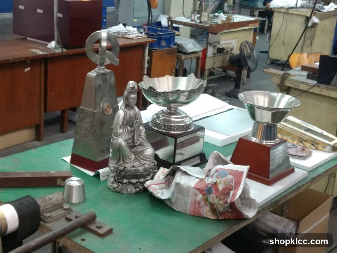Workshop Table with Metal Crafts