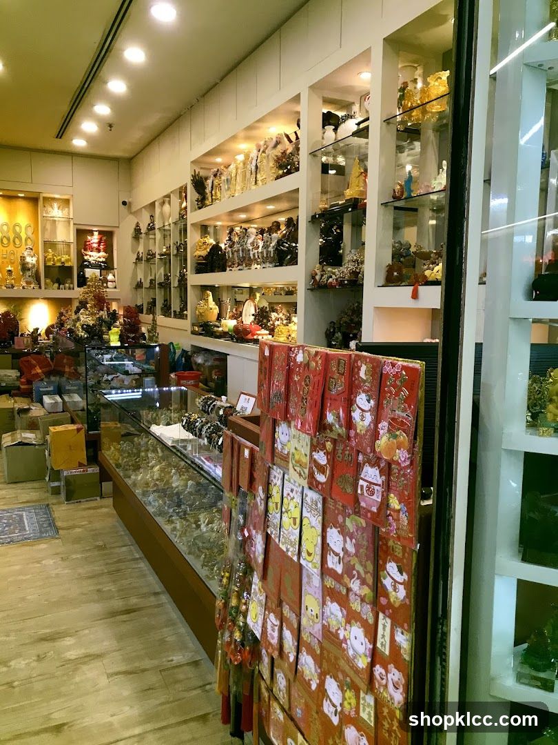 Interior of a shop with shelves and merchandise