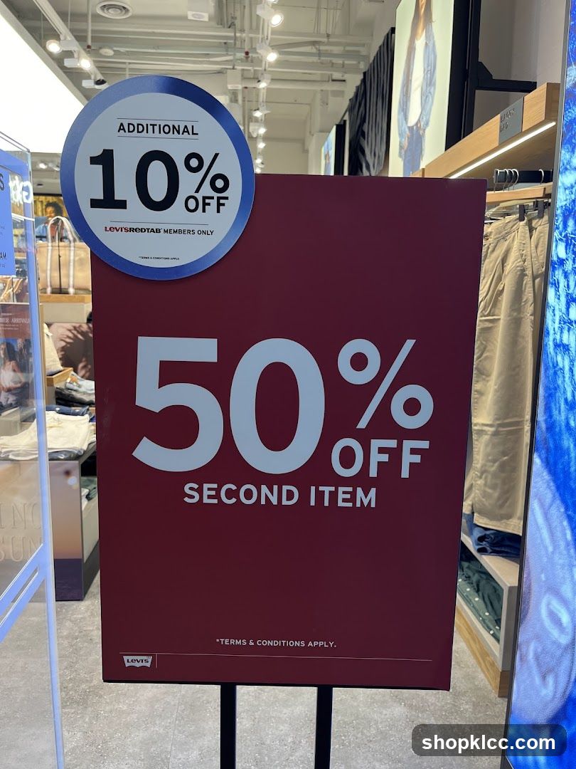 Levi's Store Sale Sign