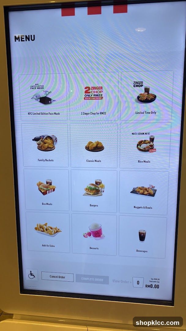 KFC Menu