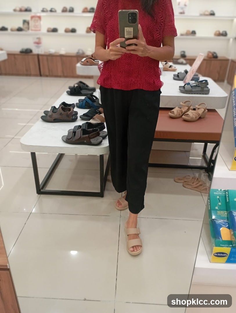 Shoe Store Interior Mirror Selfie