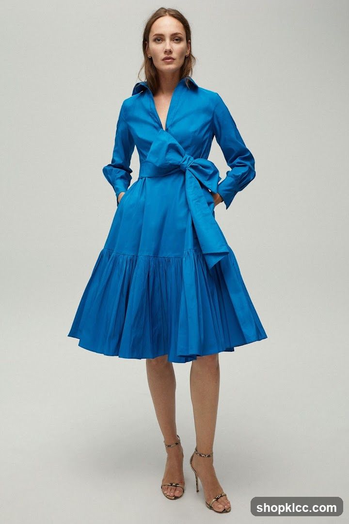 Woman in Blue Dress