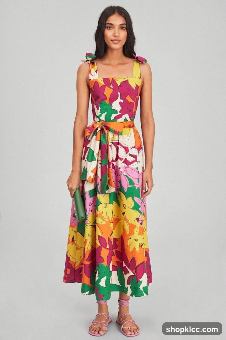 Woman in floral dress