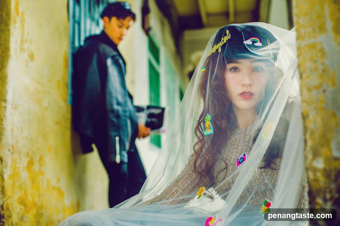 Woman in Veil with Patches