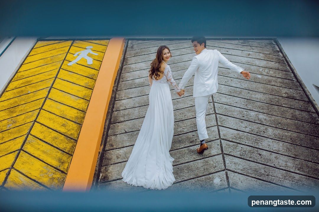 Wedding Couple on a Ramp