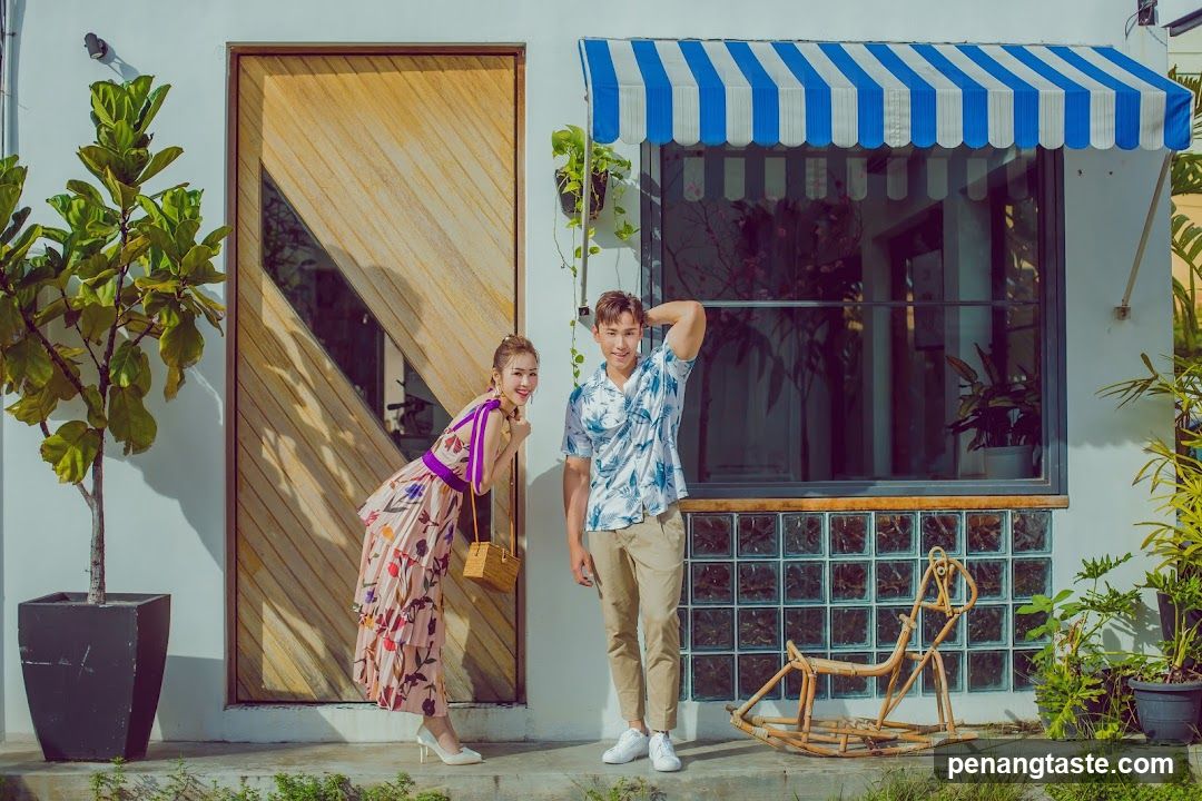 Couple Posing Outside a Store