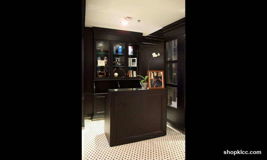 Reception Desk and Display Cabinet