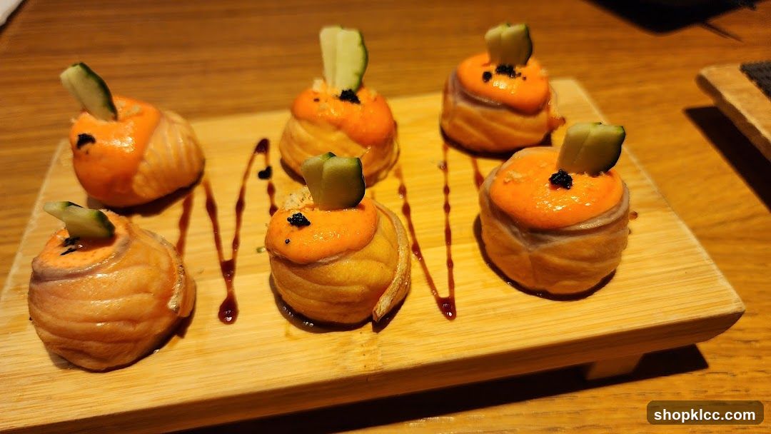 Salmon Rolls with Toppings