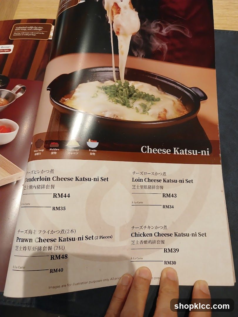 Cheese Katsu-ni Menu