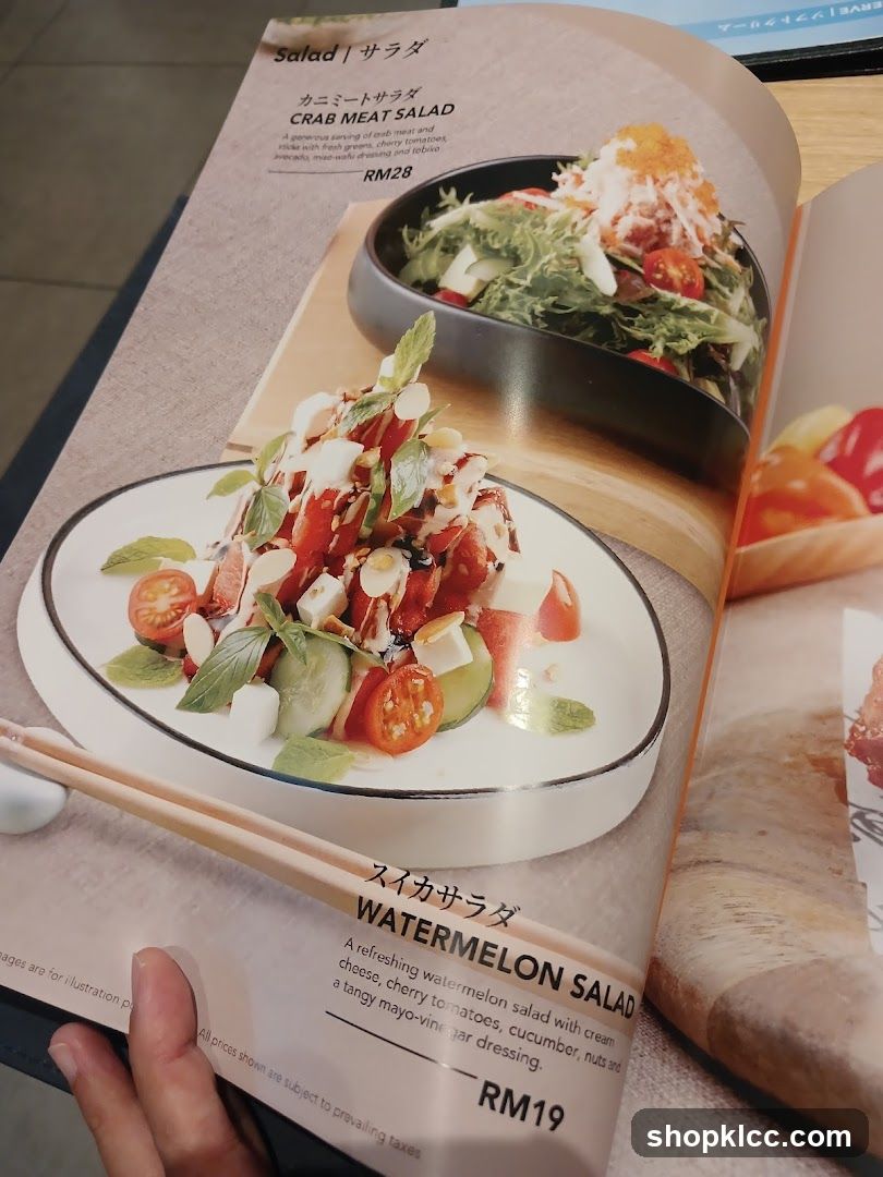 Salad Menu