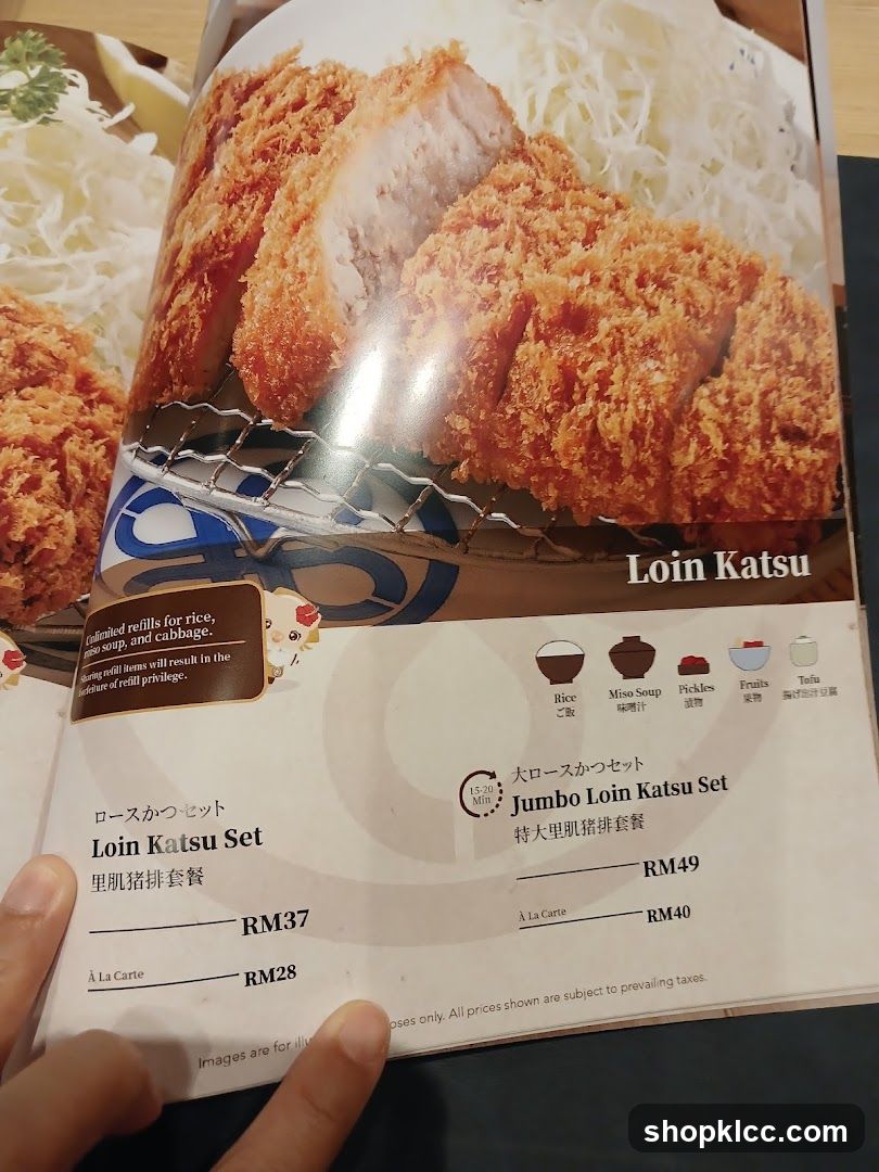 Loin Katsu Menu