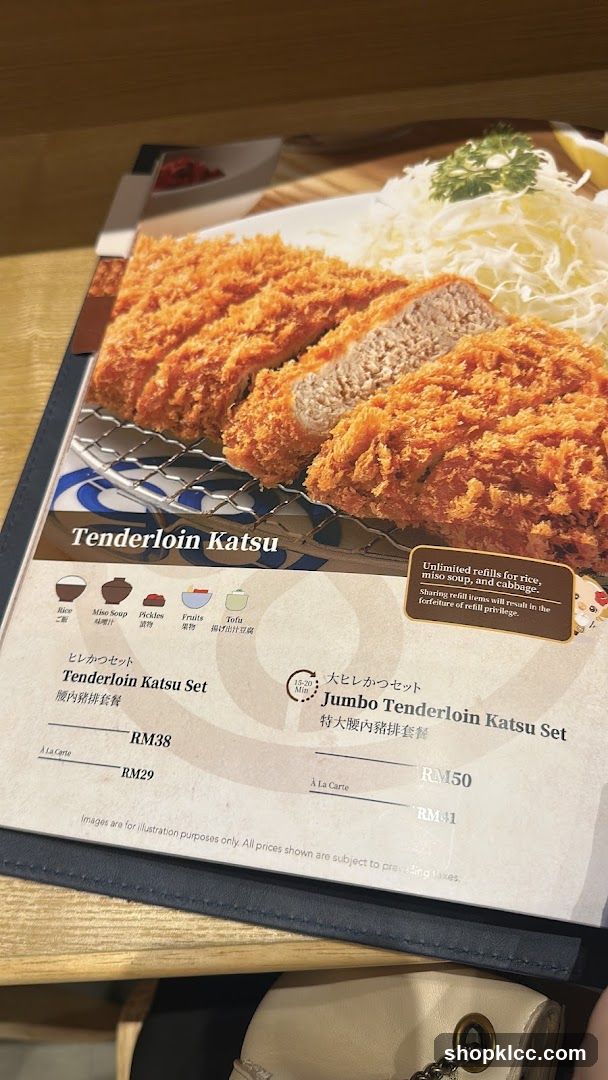 Tenderloin Katsu Menu