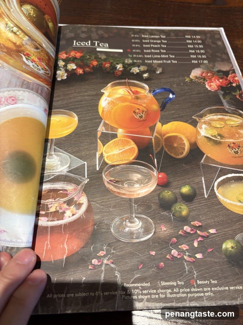 Iced Tea Menu