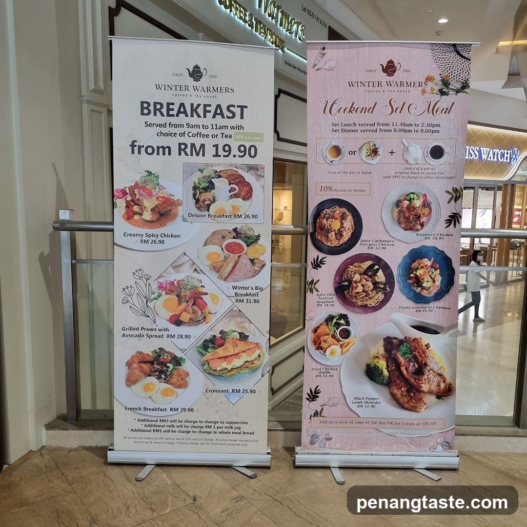 Winter Warmers Breakfast and Weekend Set Meal