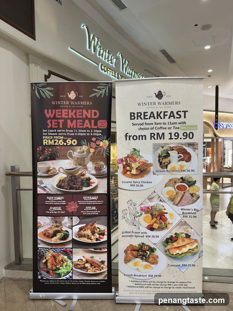Winter Warmers Coffee & Tea House Menu Banners