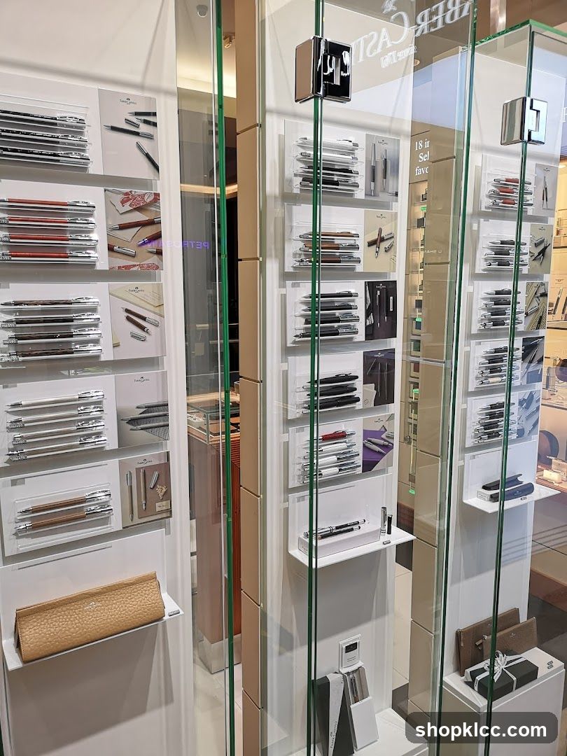 Display of pens and writing instruments