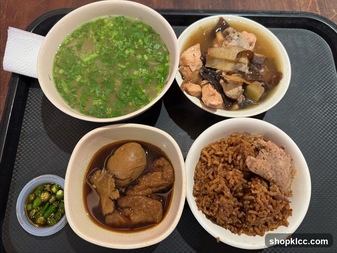 Meal with Rice and Soup