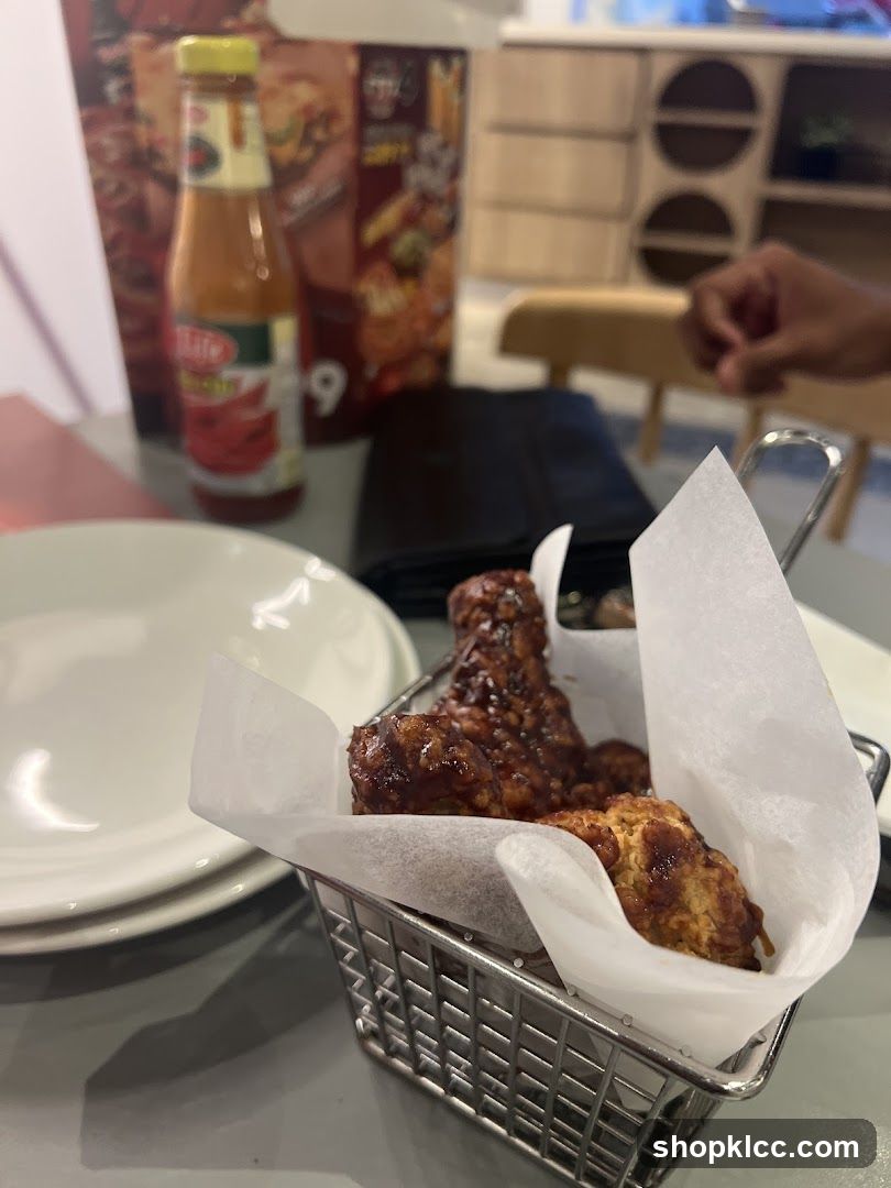 Chicken Wings with Sauce Bottle