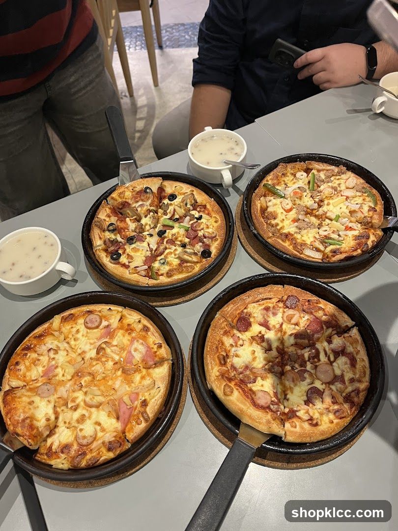 Four Pizzas and Soup