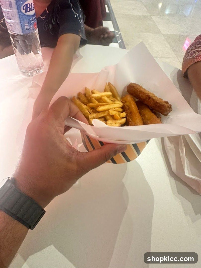 Food Basket with Fries and Chicken Strips