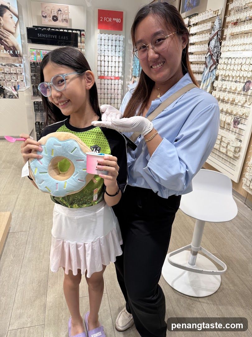 Two people in a store