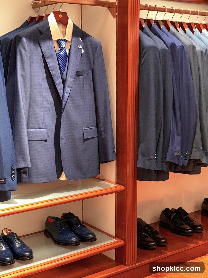 Men's Suits and Shoes Display