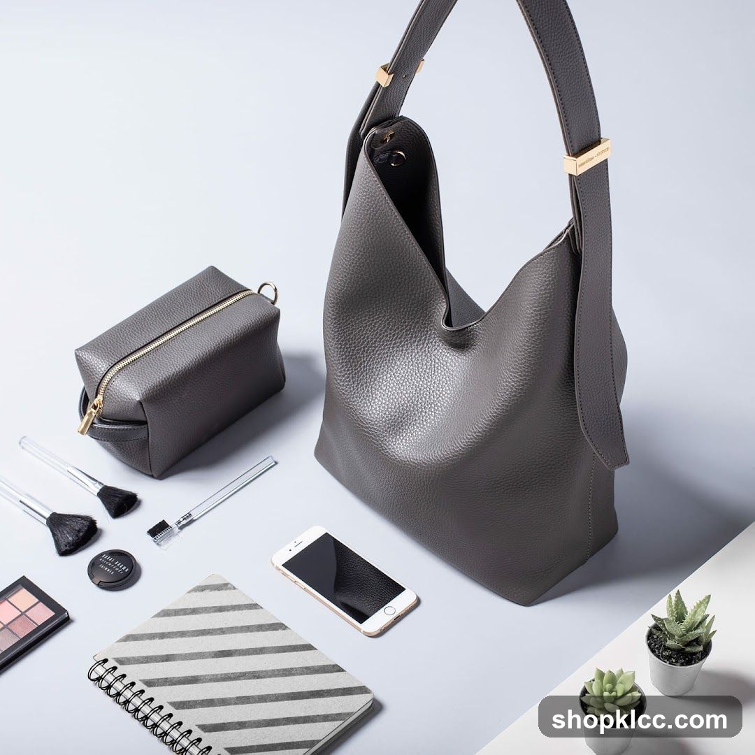 Gray Handbag and Accessories