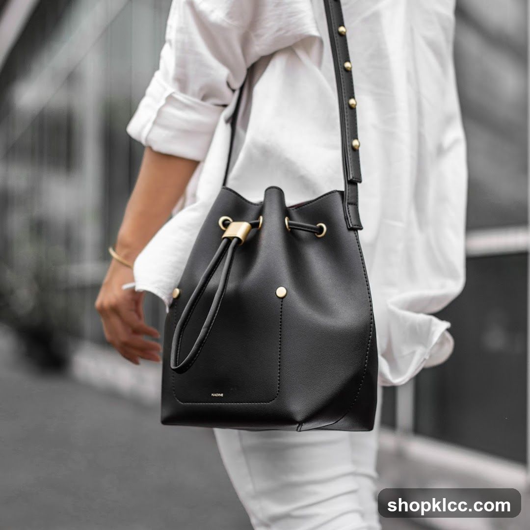 Black Bucket Bag