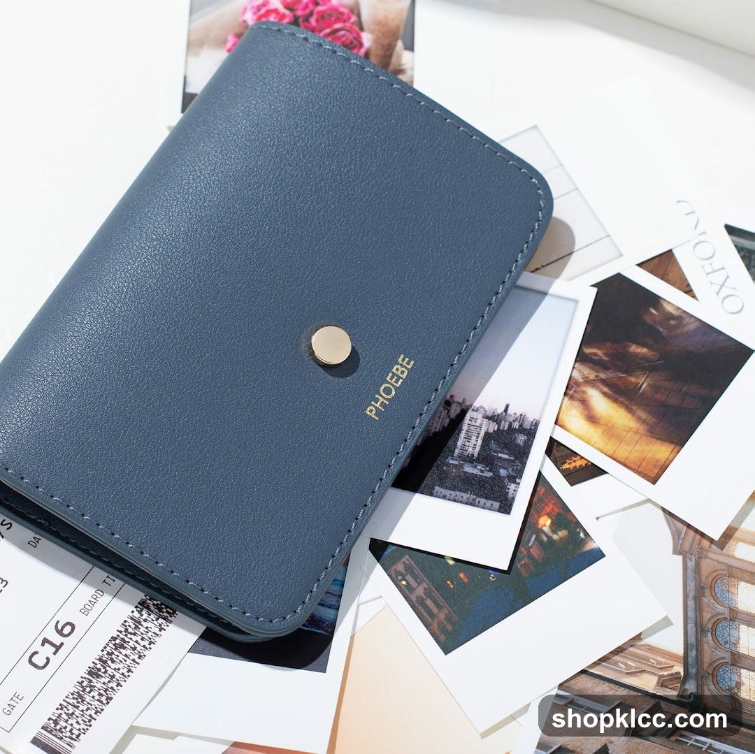 Blue Wallet with Photos