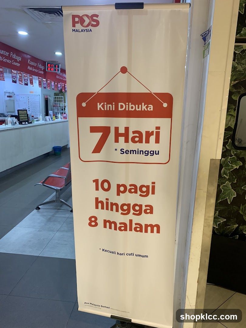POS Malaysia Opening Hours Banner