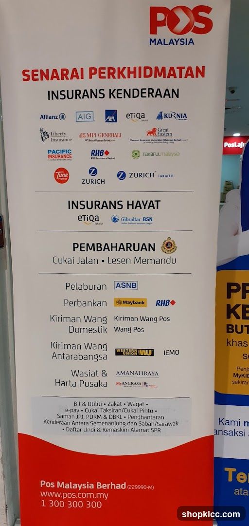 Pos Malaysia Services List