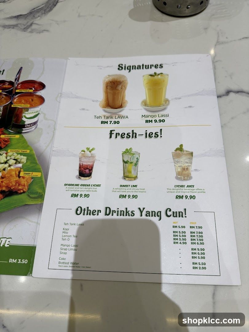 Drinks Menu