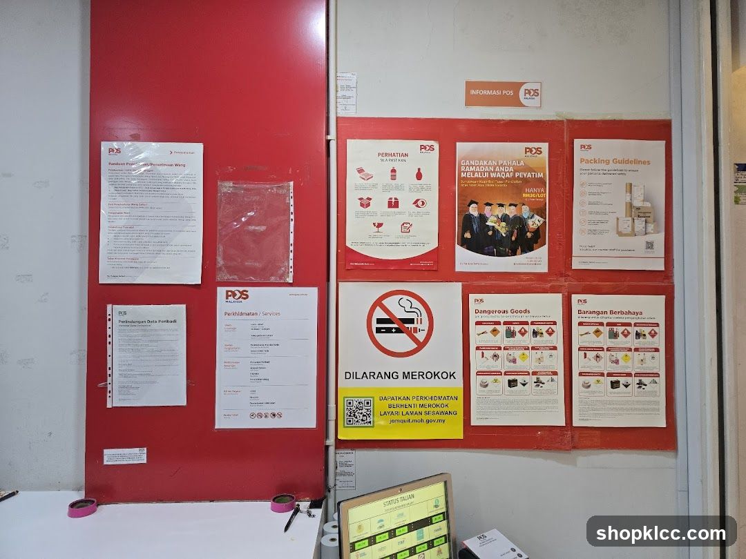 POS Malaysia Information Board