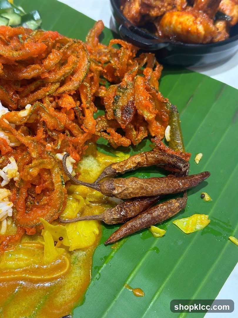 Indian Meal on Banana Leaf