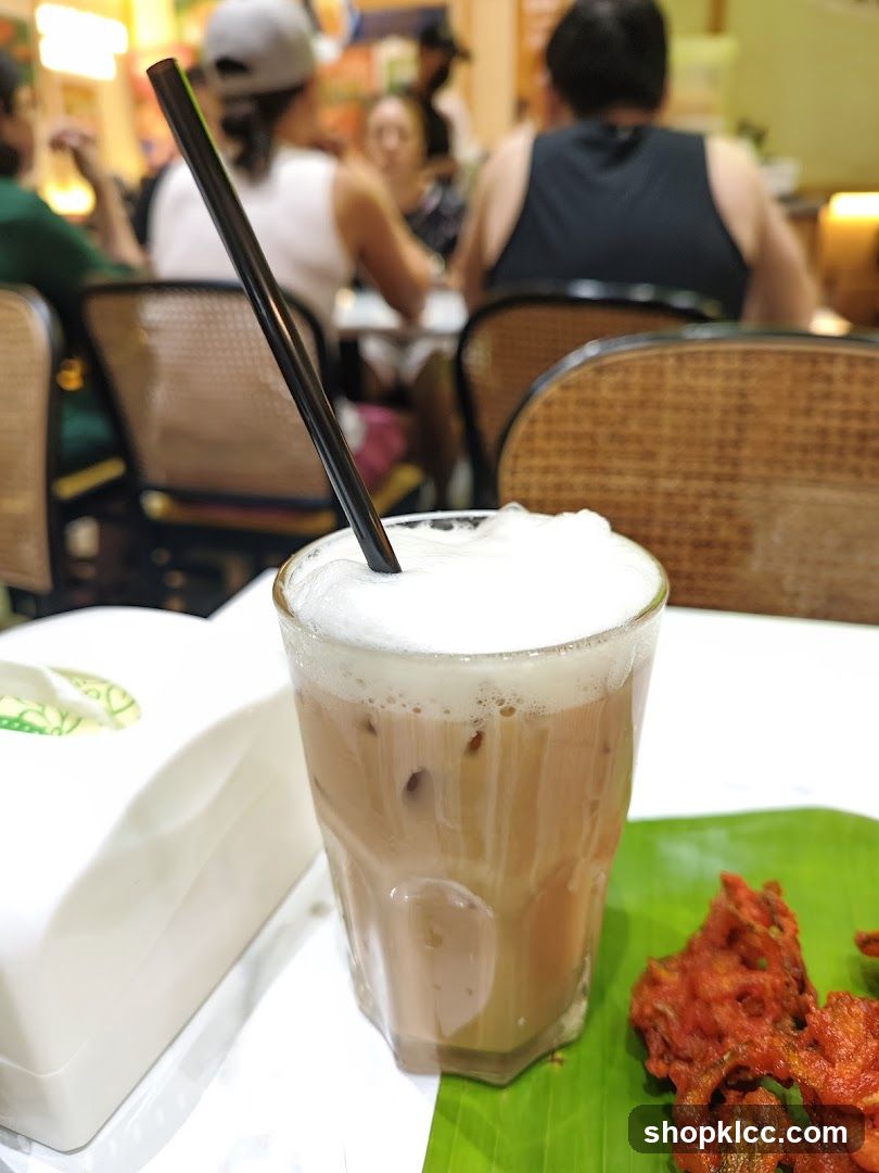 Iced Milk Tea and Fried Snacks