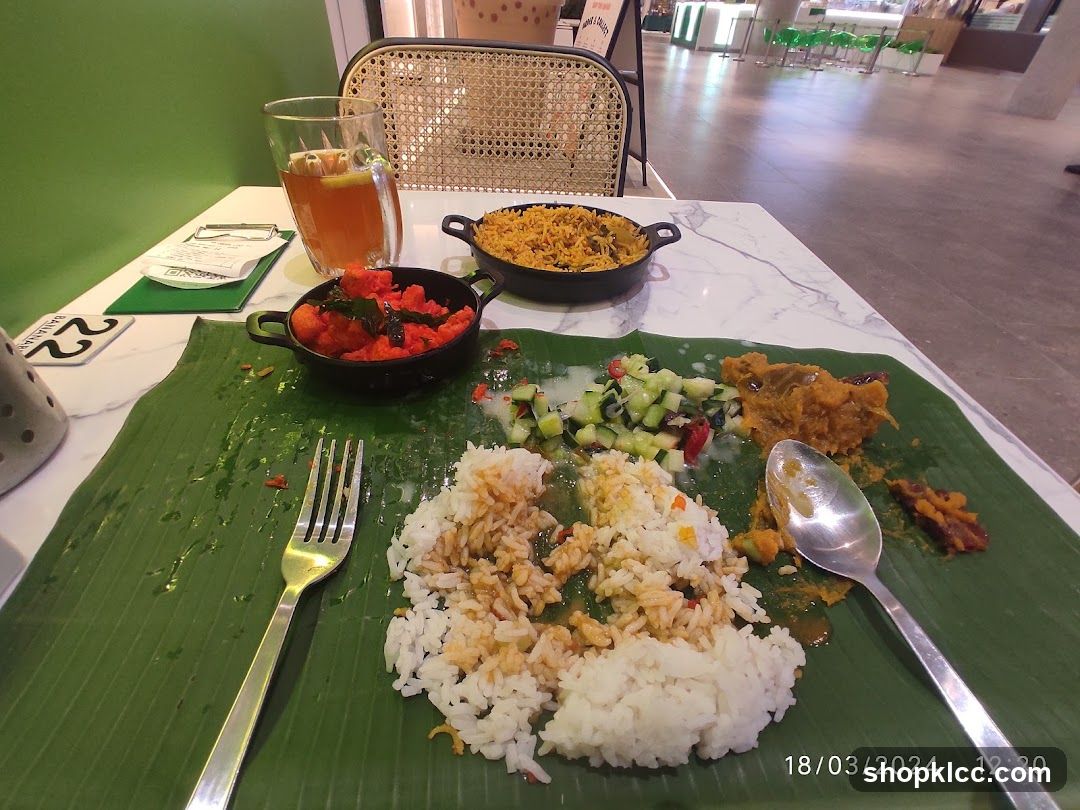 Indian Meal on Banana Leaf