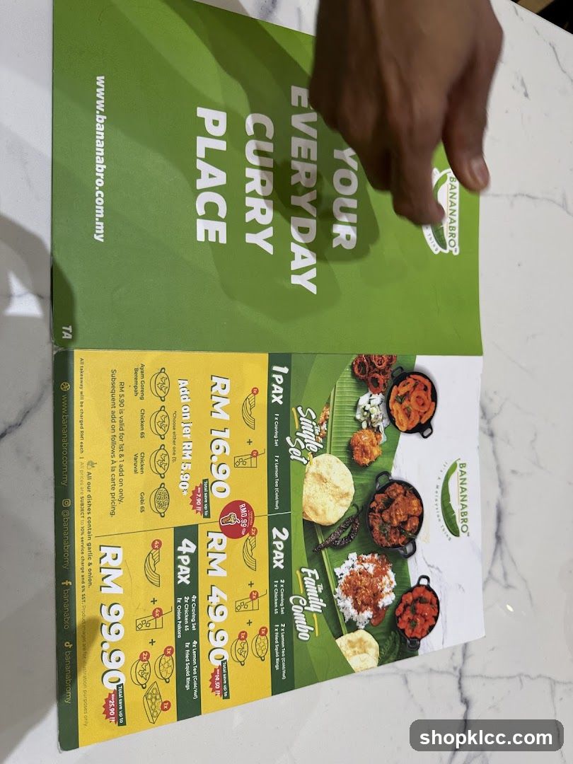 BananaBro Menu