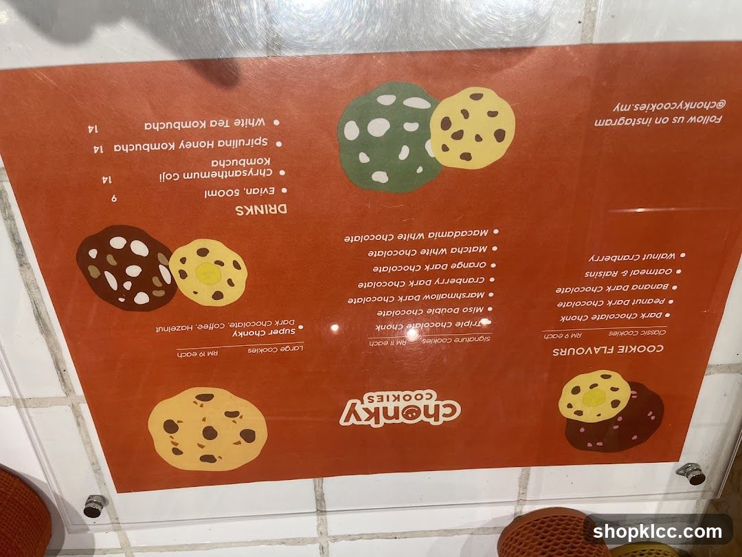 Chonky Cookies Menu