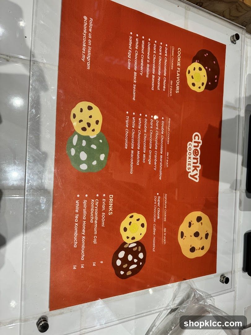 Chonky Cookies Menu
