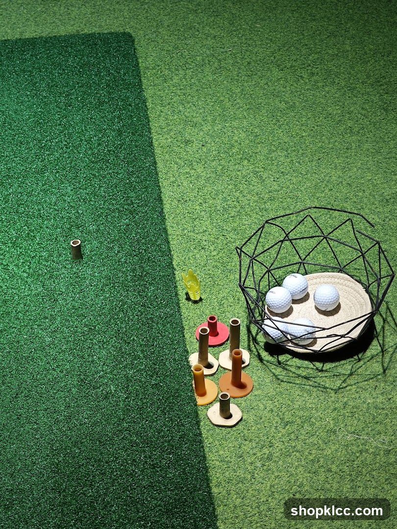Golf Ball Setup on Artificial Grass