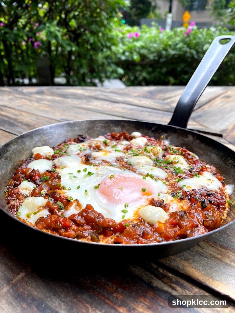 Shakshuka with Eggs in a Pan