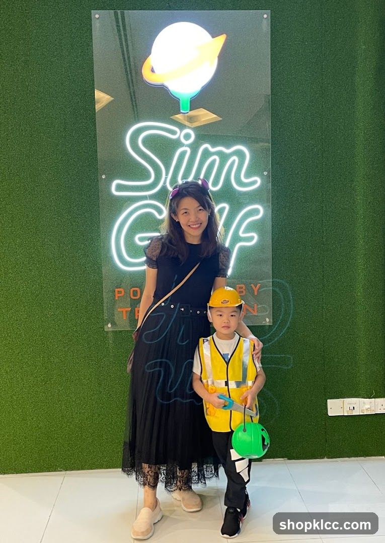 SimGolf Neon Signage with Family Photo