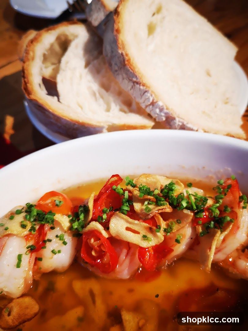 Shrimp Soup with Bread