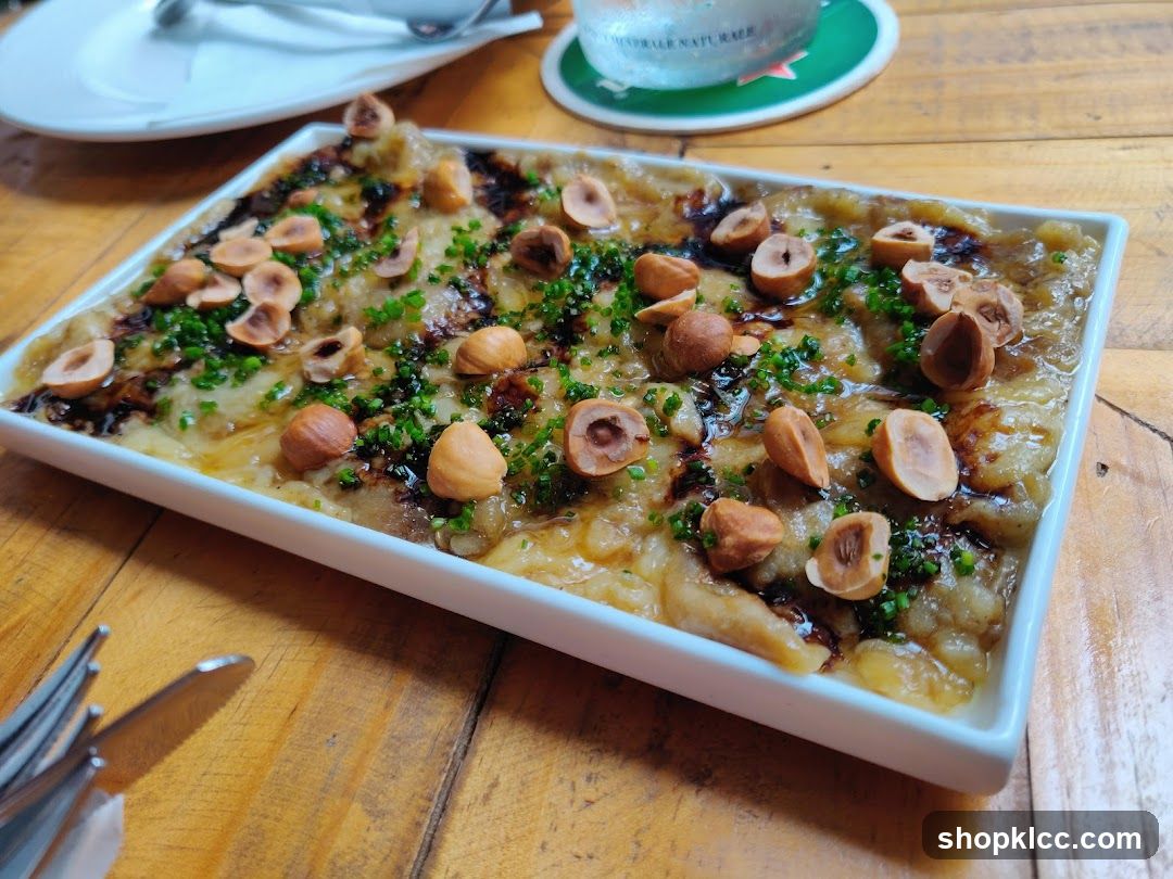 Baked Eggplant with Hazelnuts and Chives